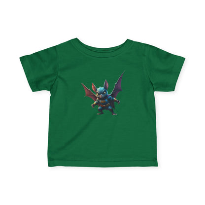 Cute Bat Man Super Hero Infant Tee for Playful Kids | Fun Graphic T-Shirt