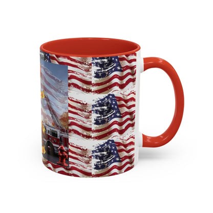 Juniata Terrace Fire 2025 Patriotic Firefighter Accent Coffee Mug - 11oz & 15oz