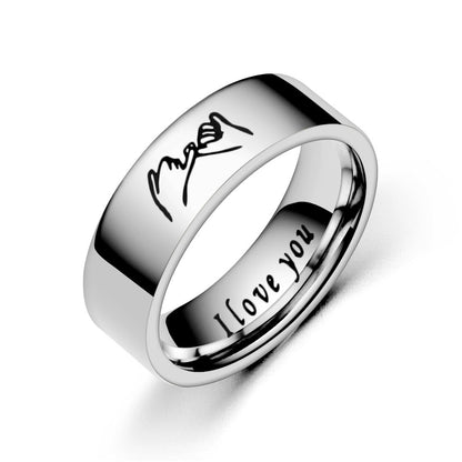 Titanium Steel Couple Simple Niche Couple Couple Ring