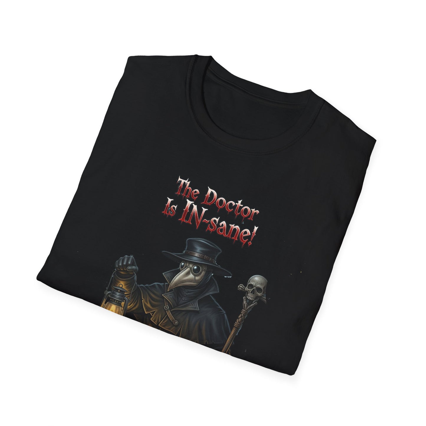 Gothic Plague In-sane Doctor T-Shirt, Unisex Softstyle Tee, Spooky Halloween Tee, Halloween Costume Shirt, Gift for Whovians, Dark Humor [...]