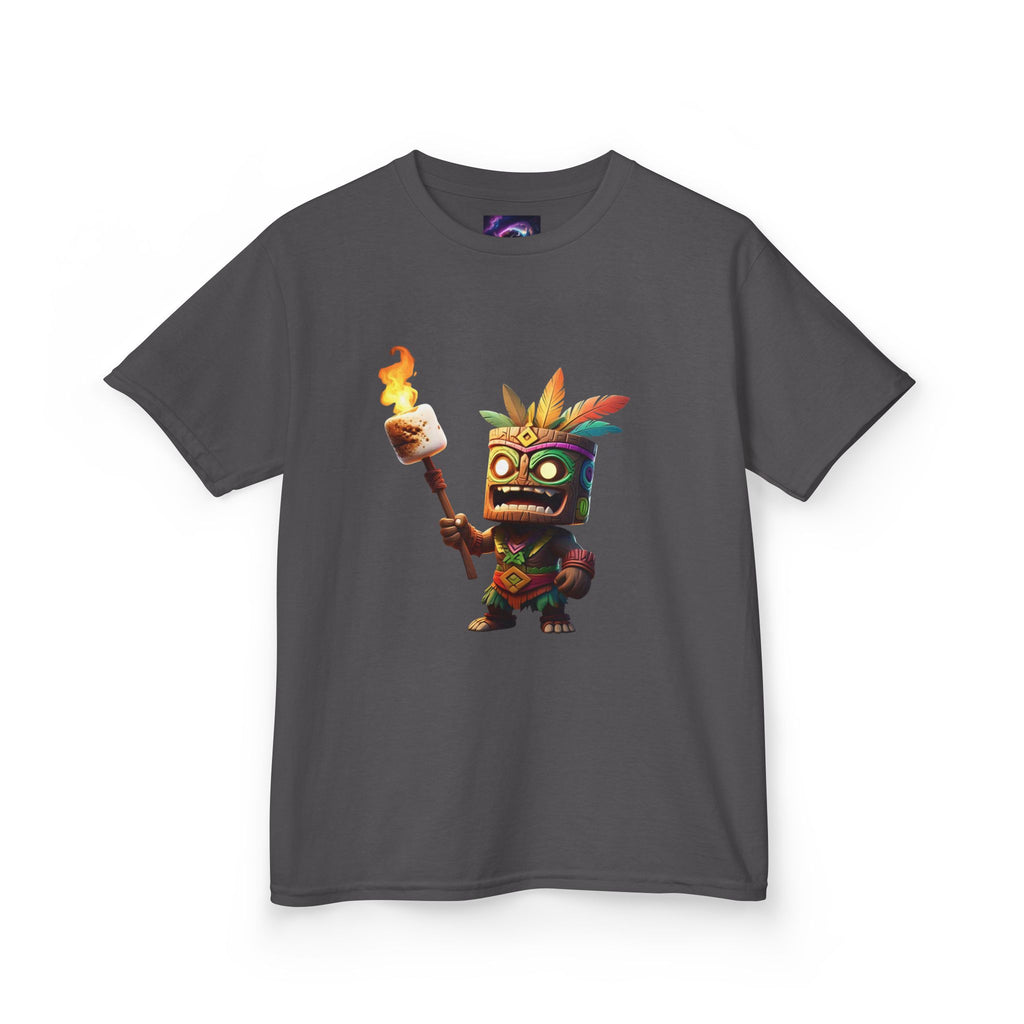 Kids Tiki Toasted Marshmallow Heavy Cotton Tee - Fun & Playful Design for Adventurous Kids