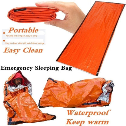 Outdoor Emergency Survival Sleeping Bag Portable Waterproof Reusable Blanket Camping Hiking Survival Rescue Thermal Blanket