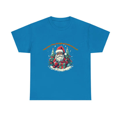 Festive Santa Unisex Heavy Cotton Tee - Perfect for Holiday Cheer Santa The Original Influencer