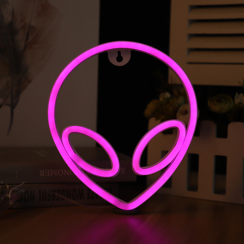 LED Alien Neon Wall Hanging Modeling Lamp