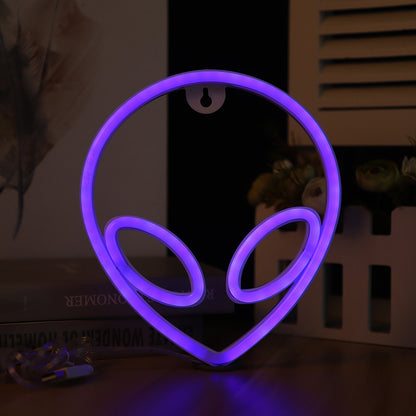 LED Alien Neon Wall Hanging Modeling Lamp