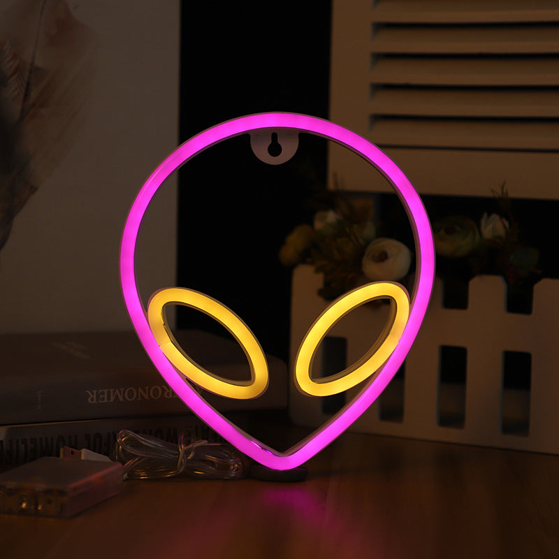 LED Alien Neon Wall Hanging Modeling Lamp