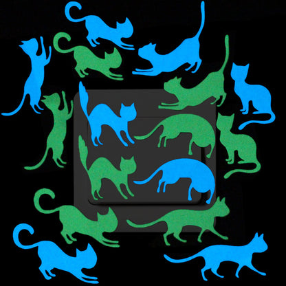 Glow Switch Sticker Game Cat Blue Glow Sticker