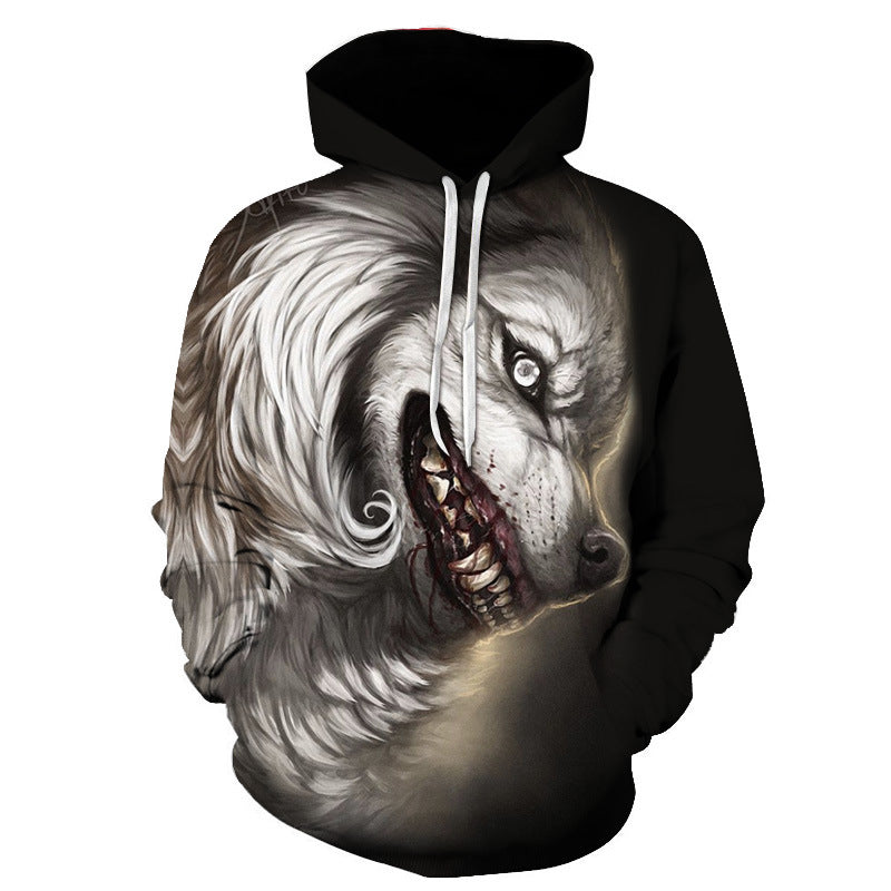 Blue Eyes Liger 3D Digital Printed Men's Hoodie