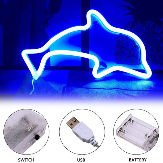 AliExpress LED Neon Lights Bedroom Room Decoration Moon NeonLights USB Battery Dual-Purpose Modeling Lights