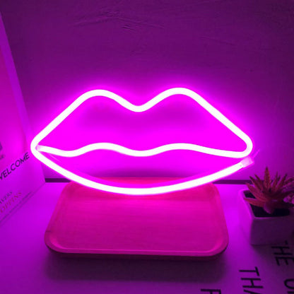 AliExpress LED Neon Lights Bedroom Room Decoration Moon NeonLights USB Battery Dual-Purpose Modeling Lights