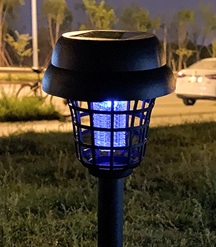 Cross-Border Solar Mosquito Killing Lamp Insecticidal WhiteLight Purple Outdoor Lawn Lamp LED Electronic Mosquito Repellent Lamp