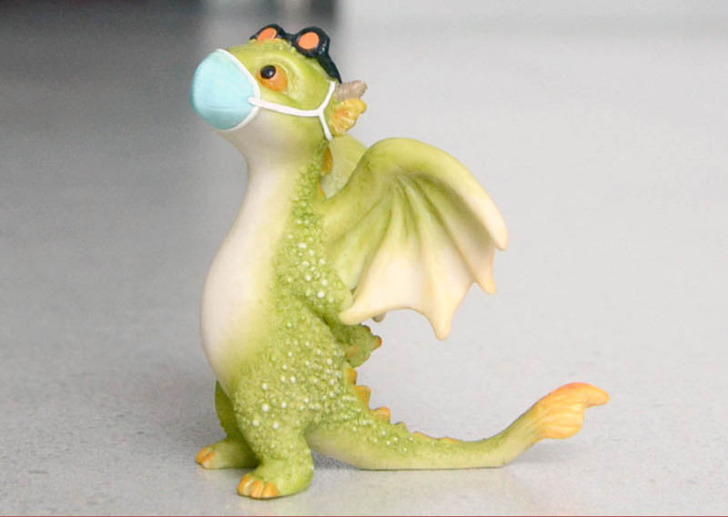 Cartoon Little Dragon Decoration Dinosaur Doll Resin