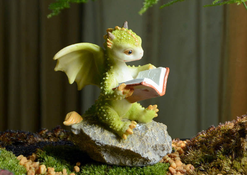 Cartoon Little Dragon Decoration Dinosaur Doll Resin