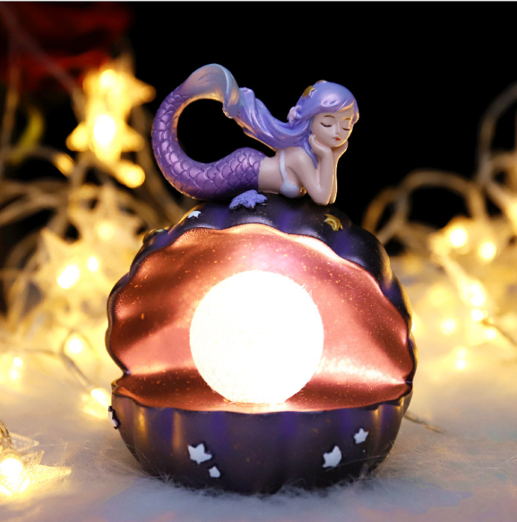 Wholesale Mermaid Creative Model Night Light Birthday Gift Decoration Girl Bedroom Bedside Desktop Creative Decoration