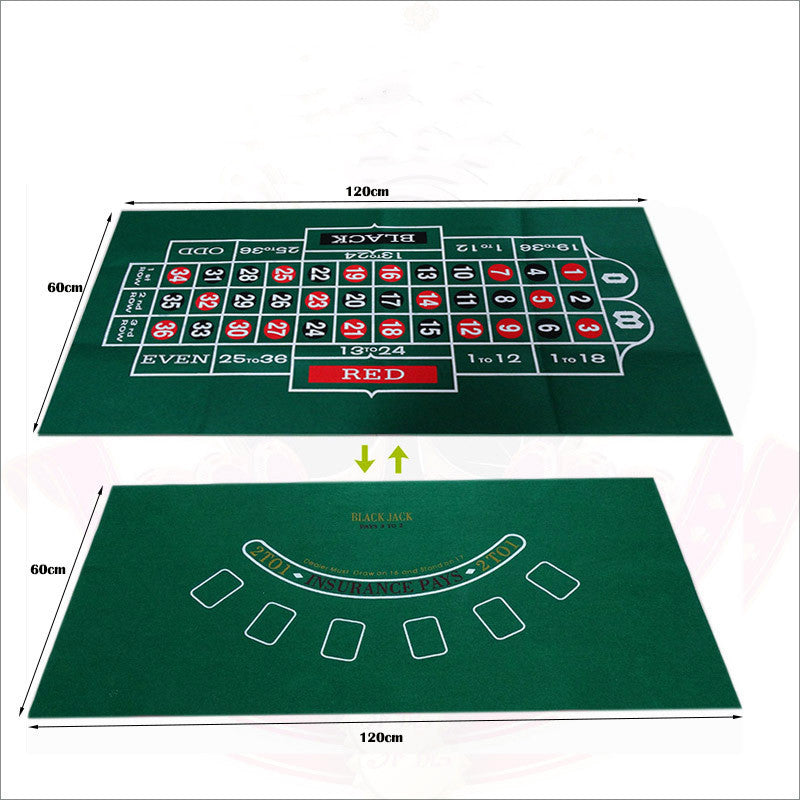 Double Sided Pattern Game Table Cloth Non Woven Texas Hold'Em Table Mat Table Cloth Card Mat