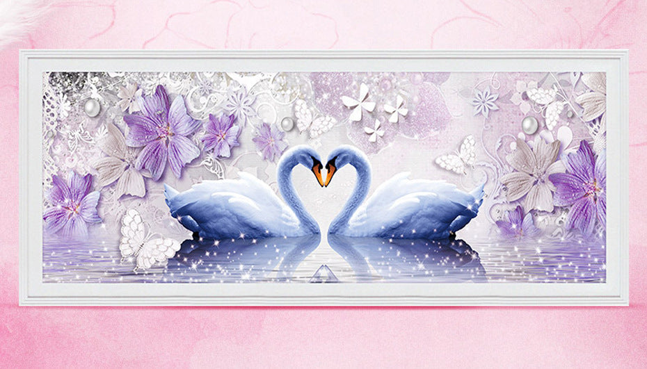 Swan Diamond Painting 5D Patch Diamond Cross Stitch Full Diamond