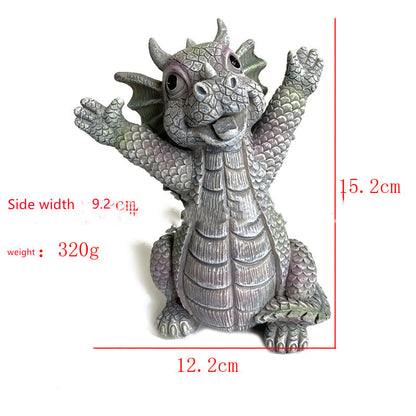 Garden Dragon Meditated Statue