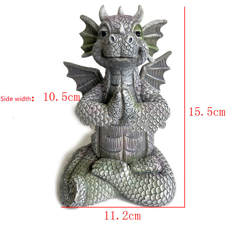 Garden Dragon Meditated Statue