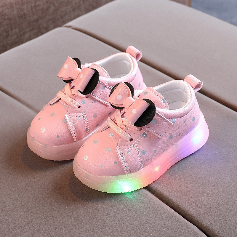 Princess Child Toddler Light Up Shoes Light Up Leather Shoes