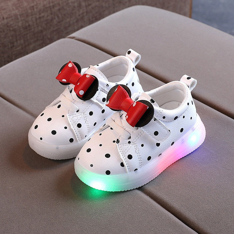 Princess Child Toddler Light Up Shoes Light Up Leather Shoes