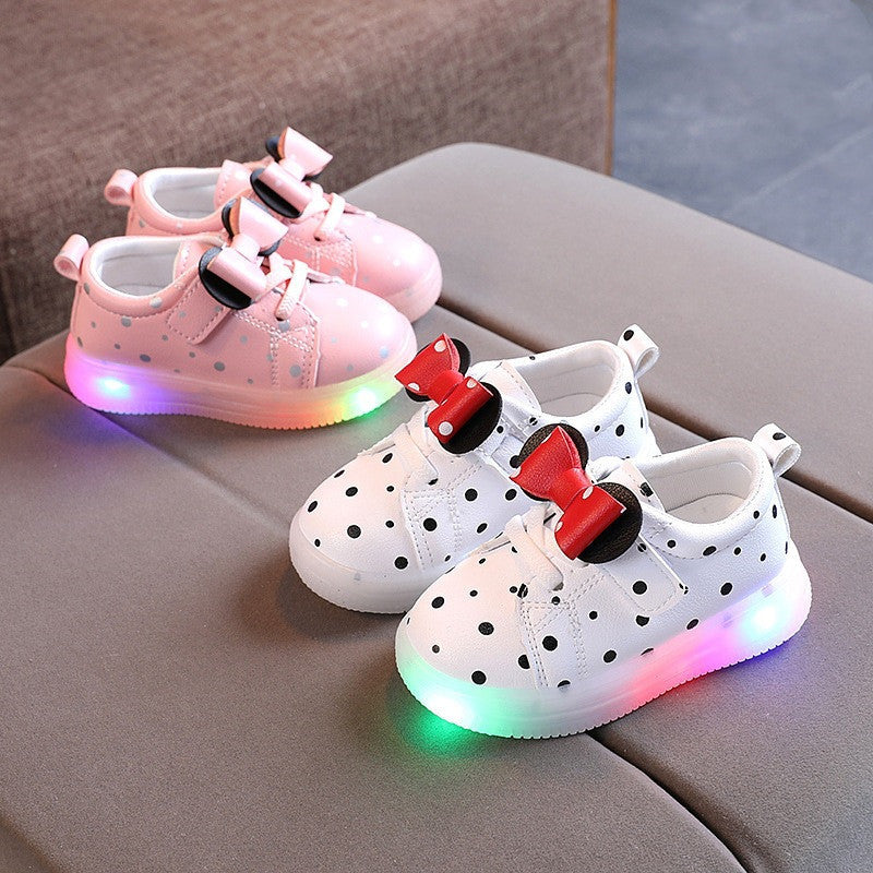 Princess Child Toddler Light Up Shoes Light Up Leather Shoes