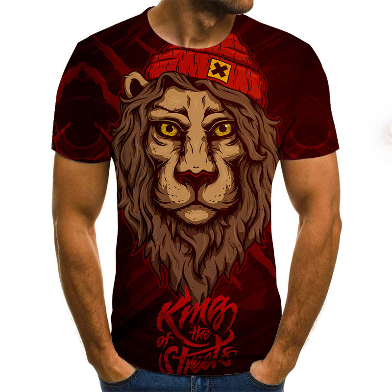 Rift Lion Digital Print Short Sleeve T-shirt