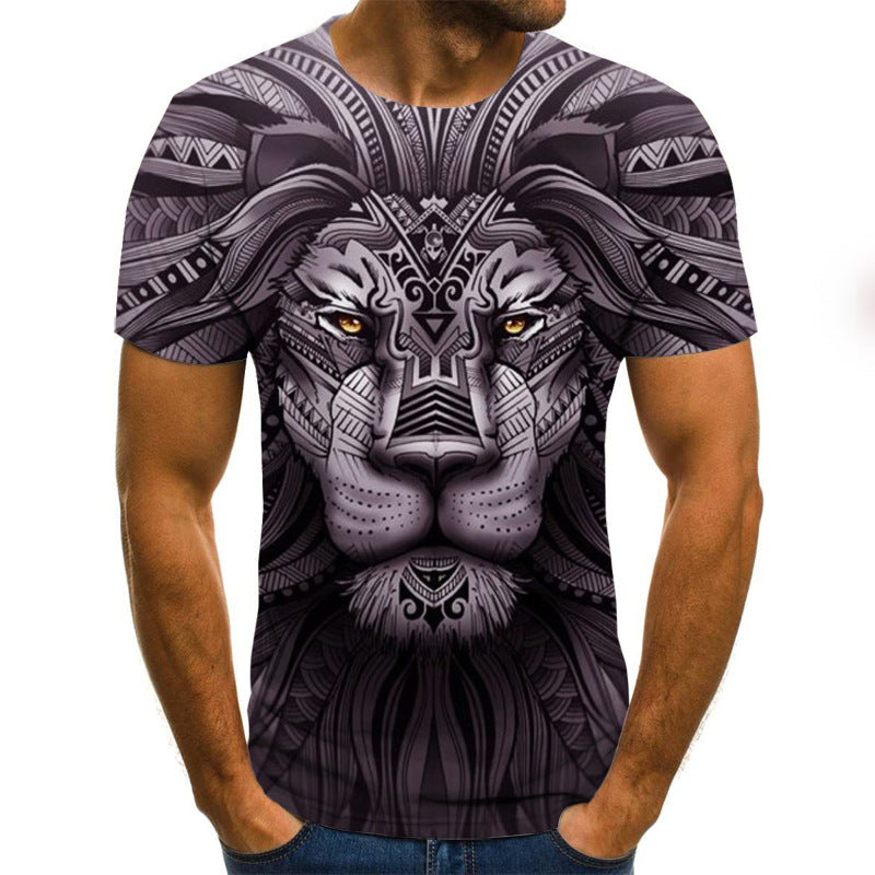 Rift Lion Digital Print Short Sleeve T-shirt