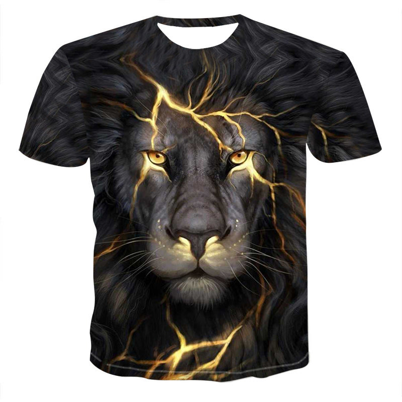 Rift Lion Digital Print Short Sleeve T-shirt