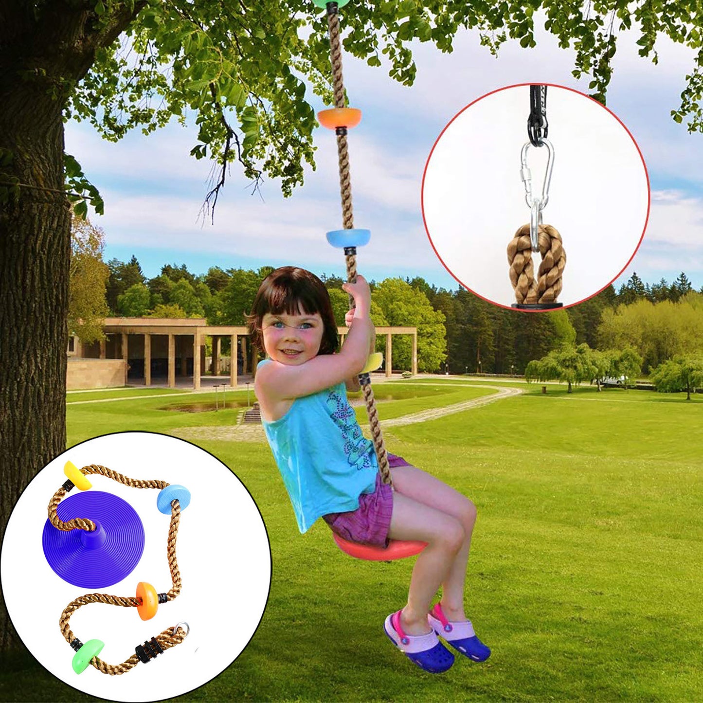 Plastic Children's Swing Play Equipment Outdoor  Kid Toy  Set Accessories