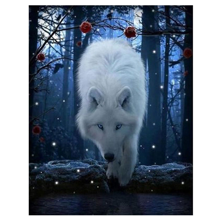 5D Diy Diamond Painting Forest Wolf