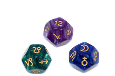 Creative Twelve Constellation Dice Set