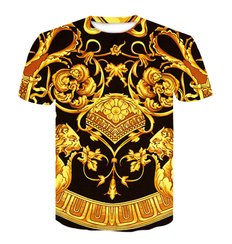 Digital Printing Casual Men's Short Sleeve