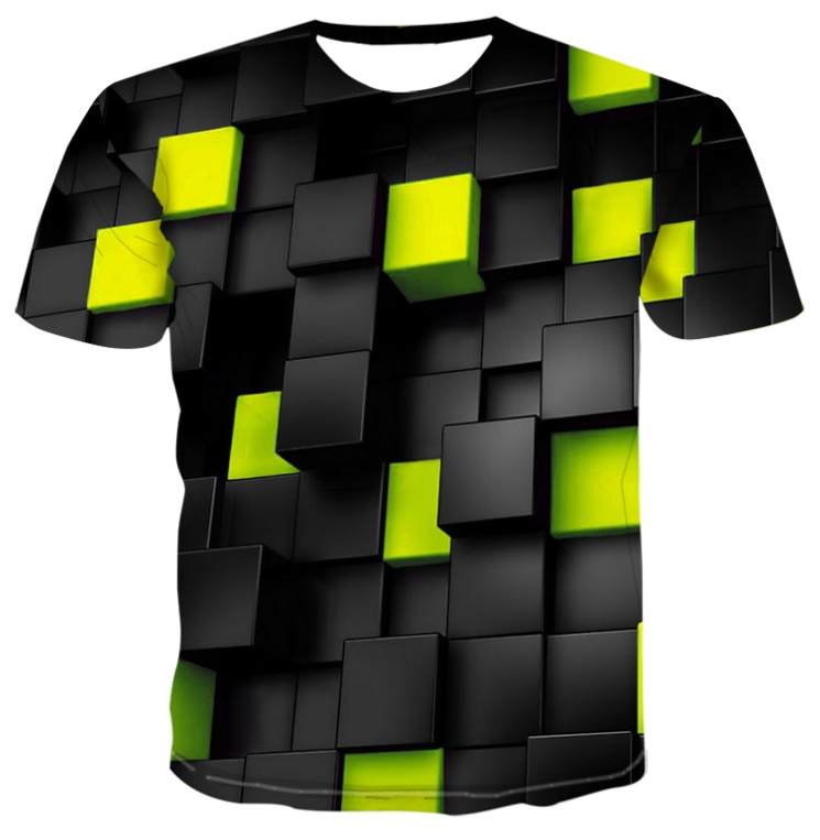 Digital Printing Casual Men's Round Neck Short Sleeve