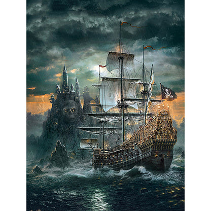 Diamond Painting Pirate Ship Skull Theme