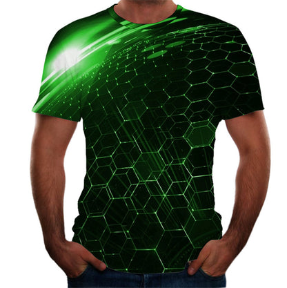 Digital Print Short Sleeve Men's T-shirt