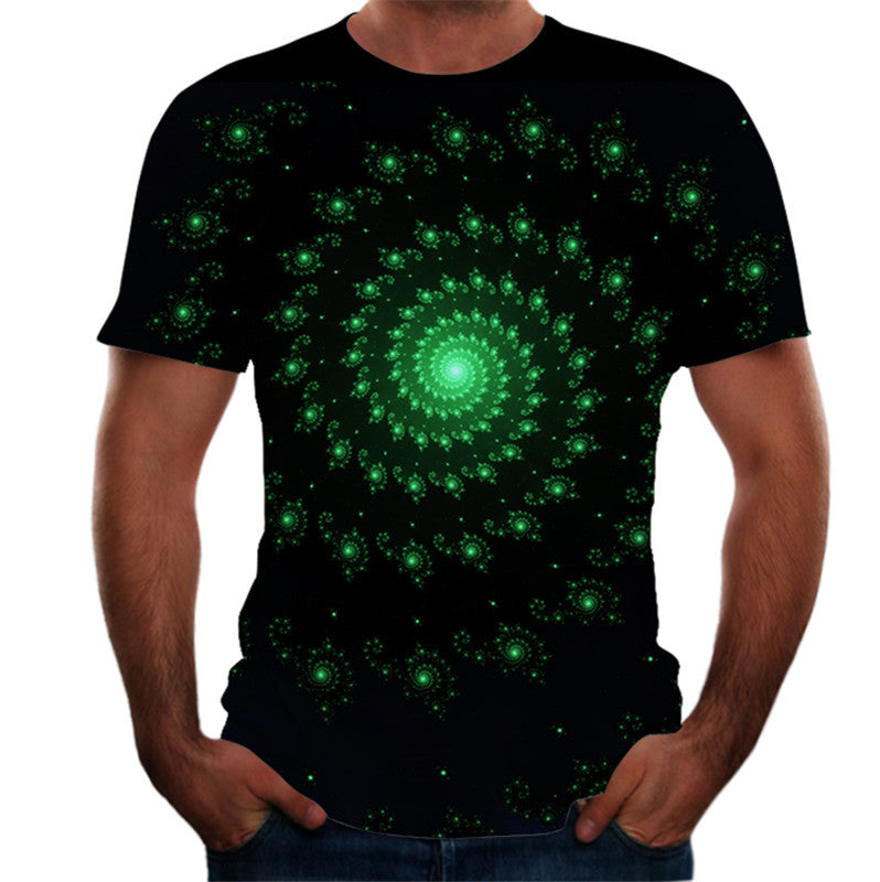 Digital Print Short Sleeve Men's T-shirt