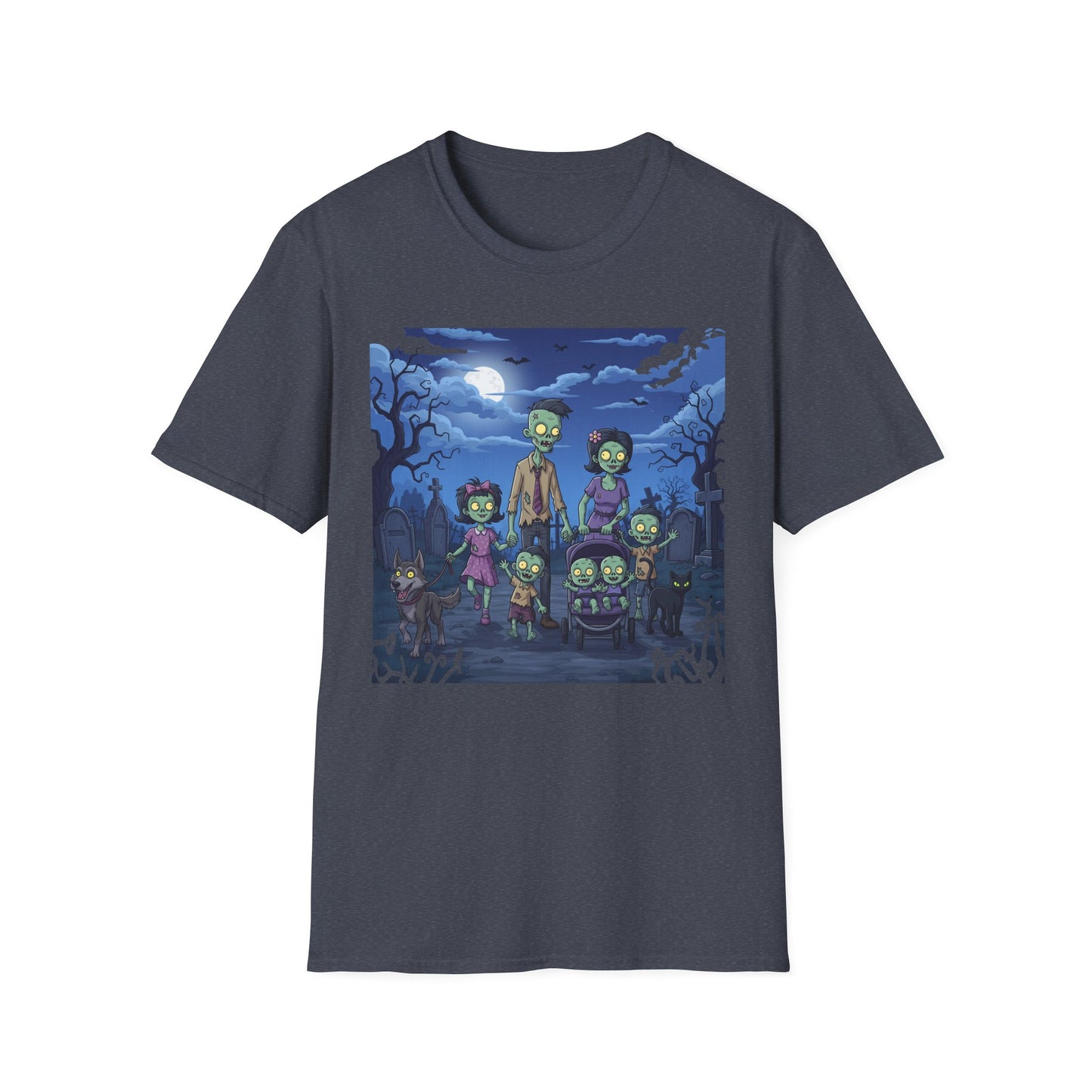 Zombie Family Halloween T-Shirt, Unisex Softstyle Tee for Men & Women, Funny Halloween Gift, Spooky Costume Top, Perfect for Halloween [...]
