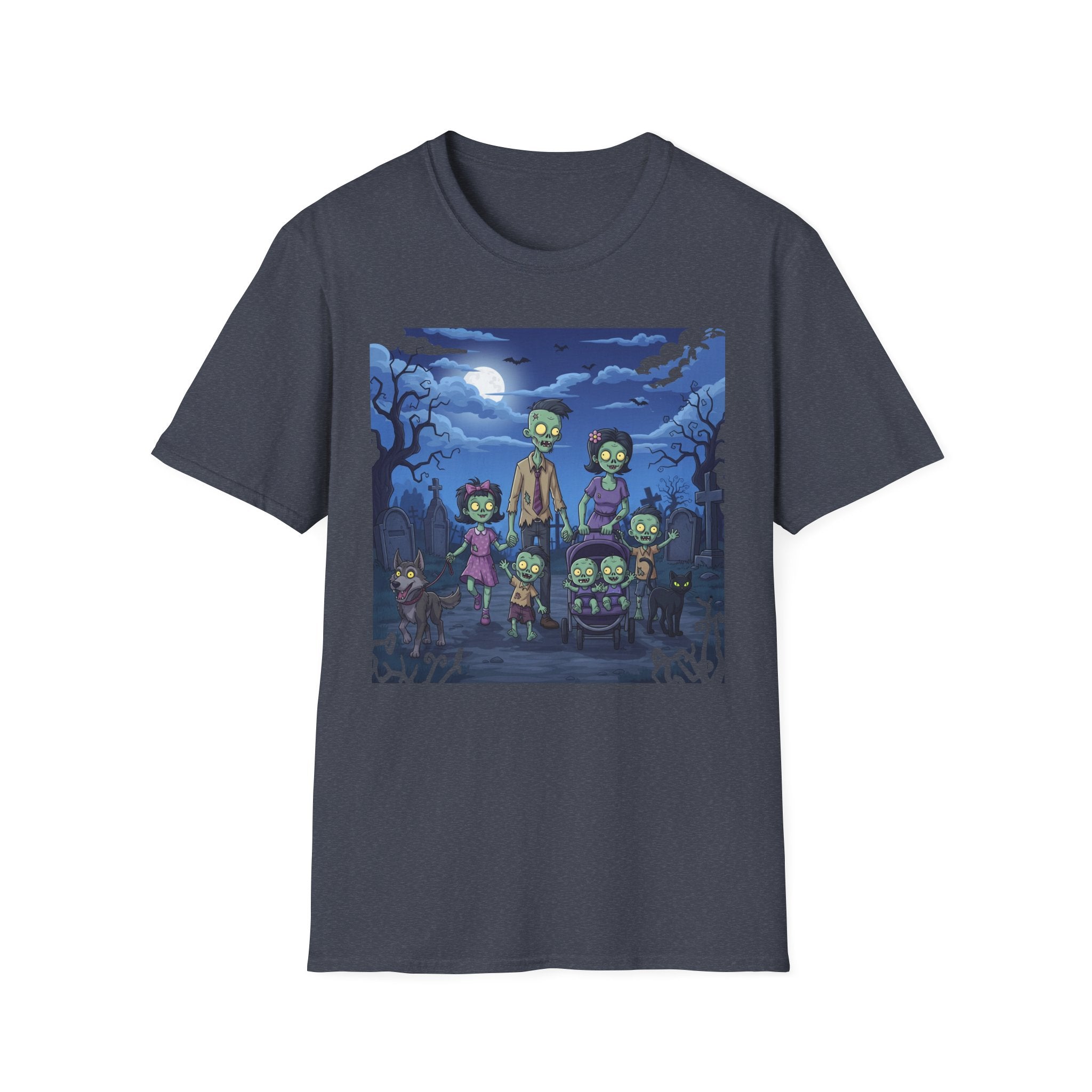 Zombie Family Halloween T-Shirt, Unisex Softstyle Tee for Men & Women, Funny Halloween Gift, Spooky Costume Top, Perfect for Halloween [...]