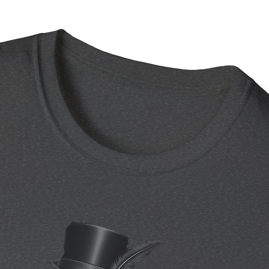 Dapper Dans Top Hat Emporium T-Shirt, Skeleton Shirt, Unisex Graphic Tee, Halloween Apparel, Unique Gift for Goth Style
