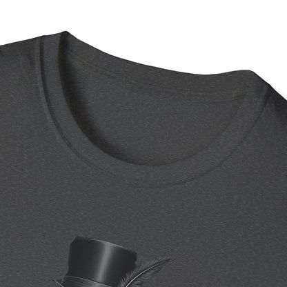 Dapper Dans Top Hat Emporium T-Shirt, Skeleton Shirt, Unisex Graphic Tee, Halloween Apparel, Unique Gift for Goth Style
