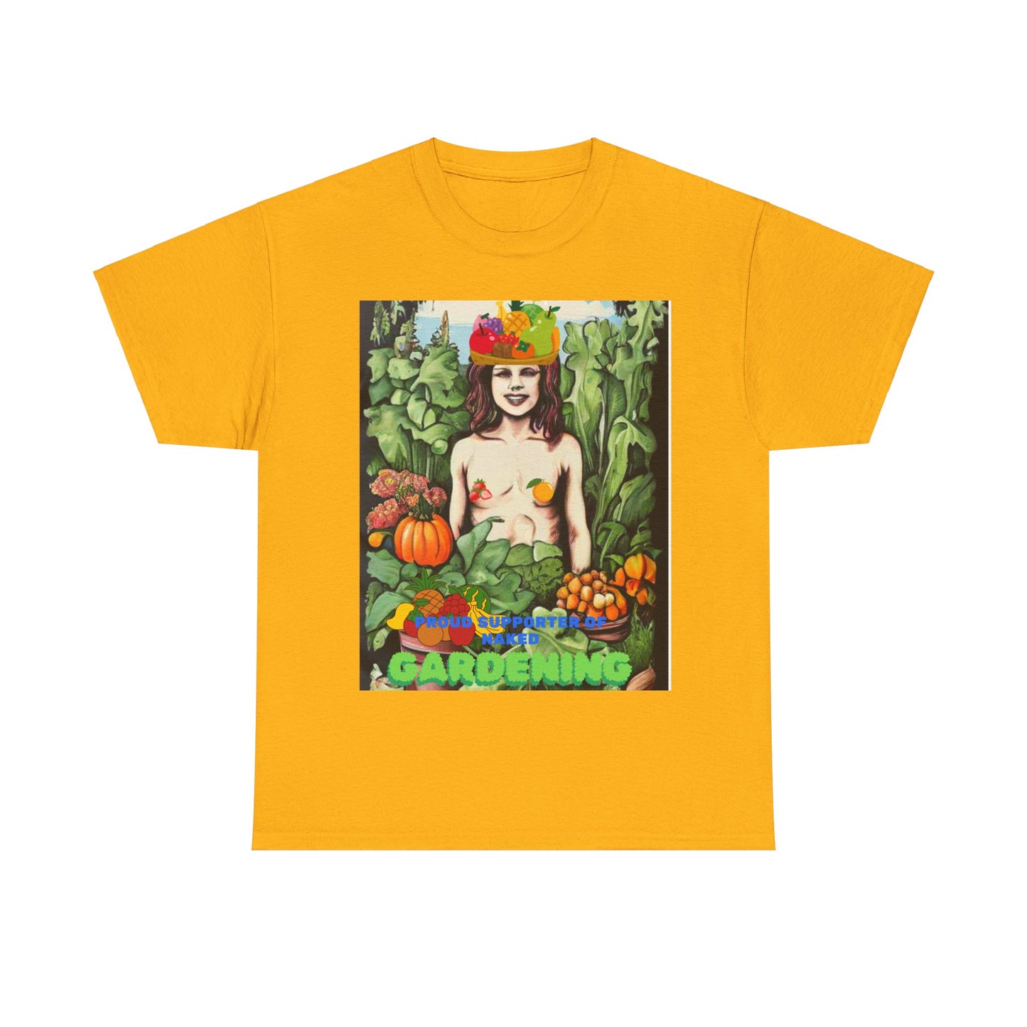 I Support Naked Gardening Unisex Heavy Cotton Tee