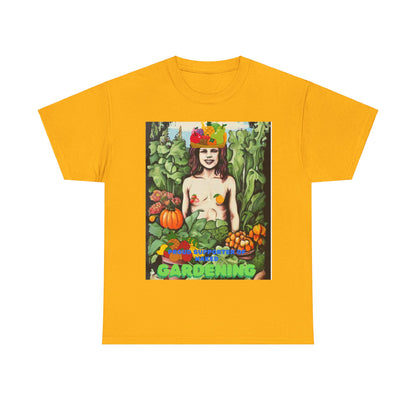 I Support Naked Gardening Unisex Heavy Cotton Tee