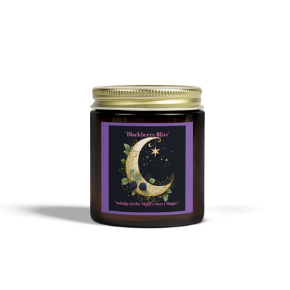 Blackberry Bliss Scented Candle - Coconut Apricot Wax, 4oz & 9oz