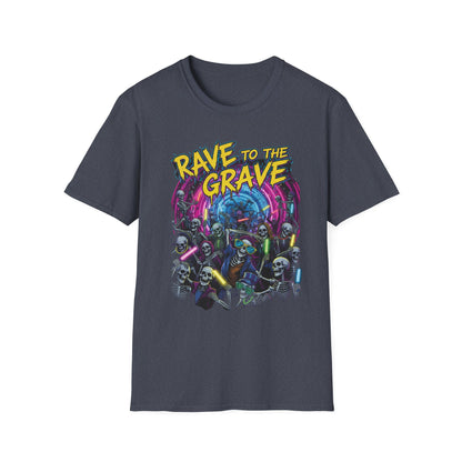 Rave to the Grave Unisex T-Shirt | Festival Wear, Halloween Costume, Gift for Party Lovers, Music Festival Tee, Graphic Shirt