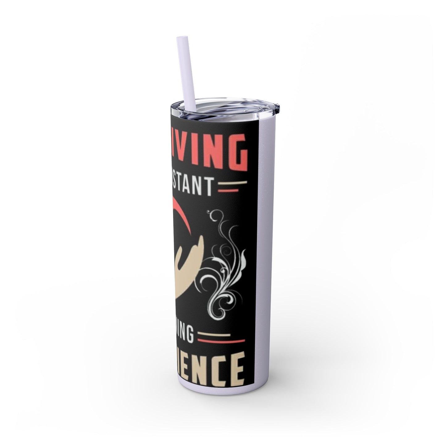 Care Giving Skinny Tumbler with Straw, 20oz