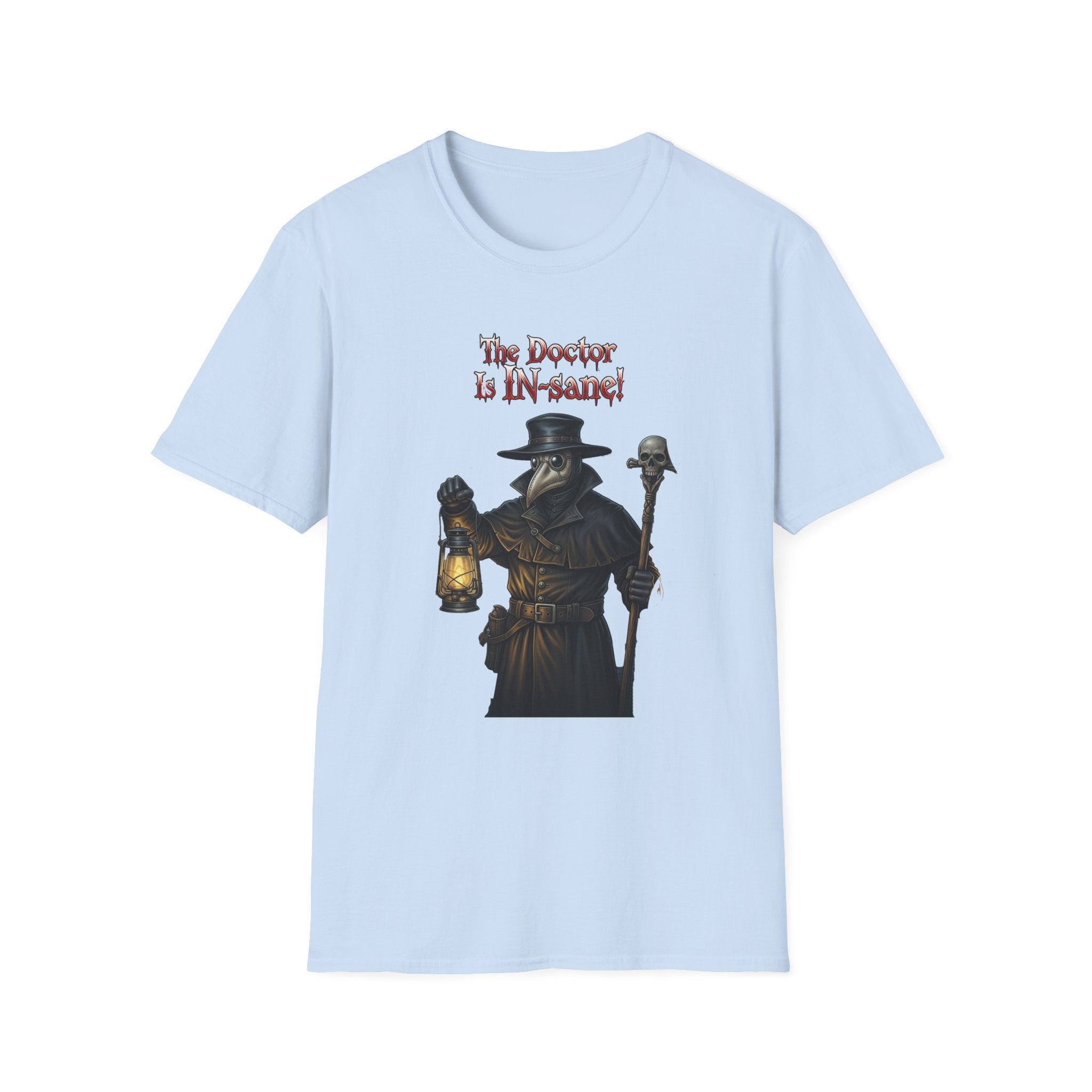 Gothic Plague In-sane Doctor T-Shirt, Unisex Softstyle Tee, Spooky Halloween Tee, Halloween Costume Shirt, Gift for Whovians, Dark Humor [...]