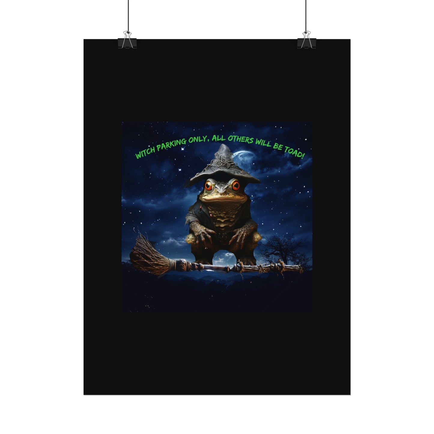 Witch Parking Only Toad Rolled Posters