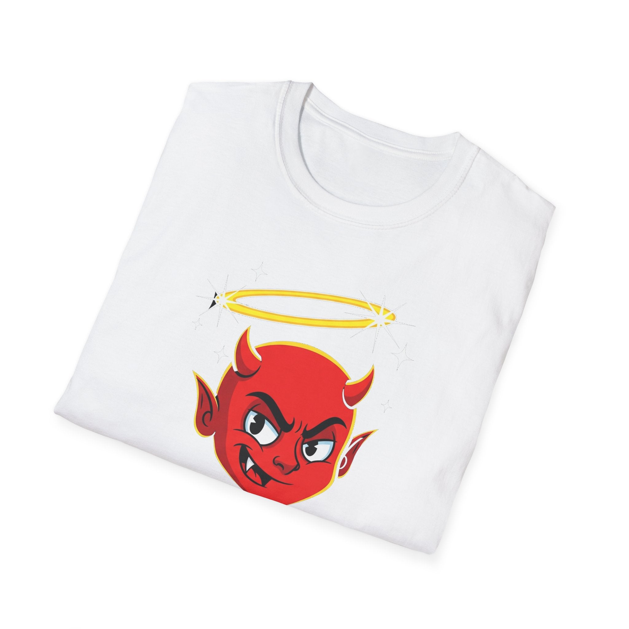 Angel and Devil Unisex T-Shirt, Funny Graphic Tee, Cute Character Shirt, Gift for Friends, Casual Wear, Birthday Gift