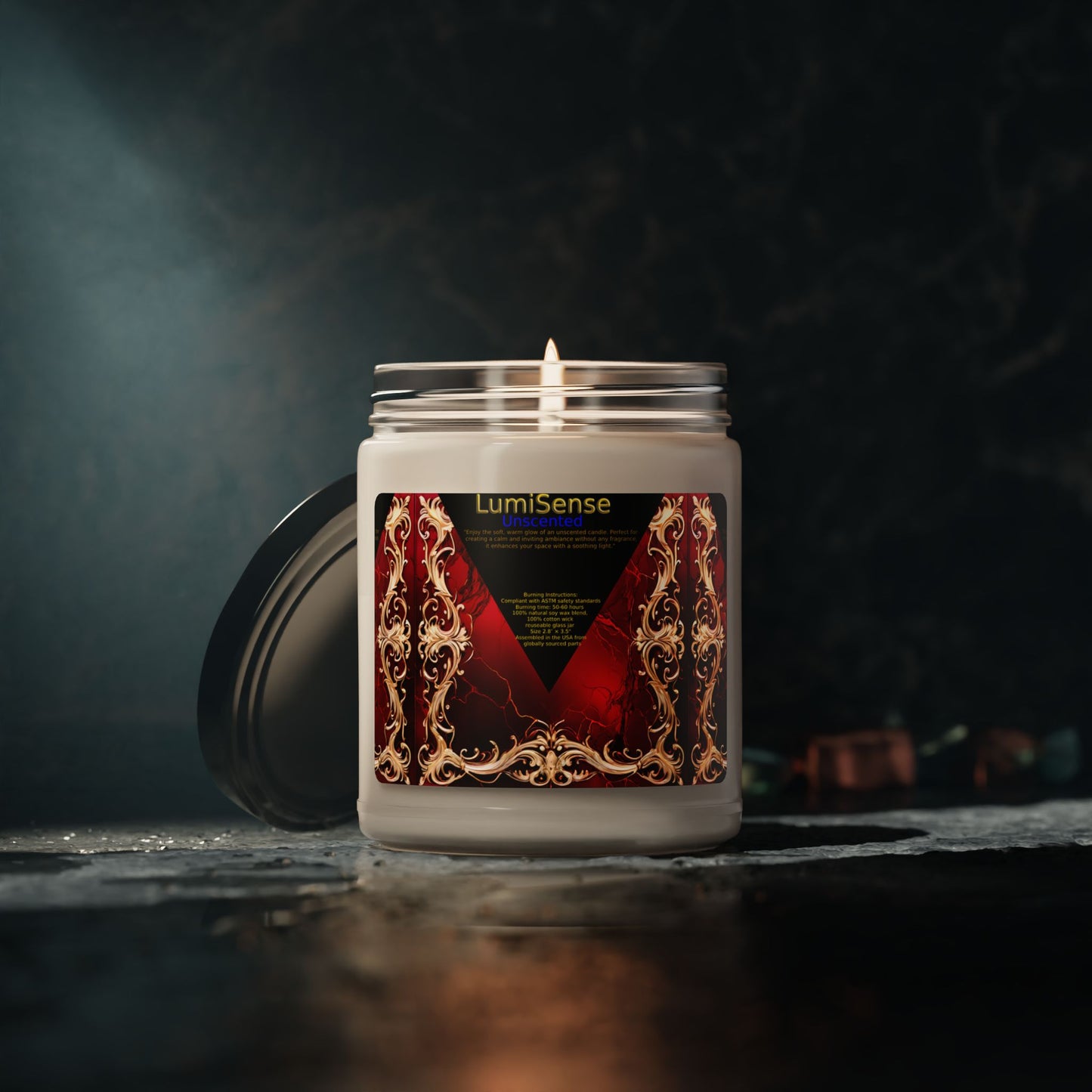 Luxurious Un Scented Soy Candle - Elegant Aromatherapy for Relaxation