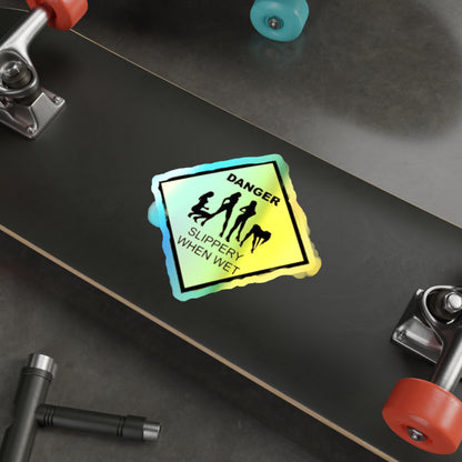 Slippery Holographic Die-cut Stickers